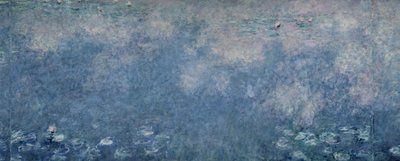 スイレン：2つのしだれ柳、中央右セクション、1914-18（75700-01、75703も参照） 作： Claude Monet